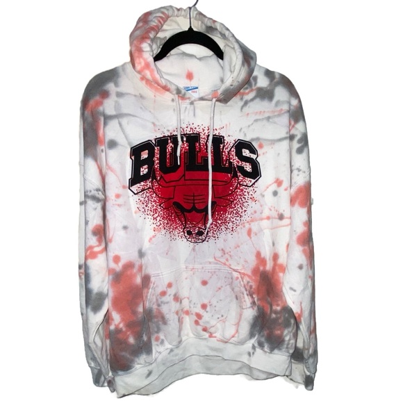 JUNK FOOD NBA CHICAGO BULLS TIE DYE HOODIE - Picture 2 of 4